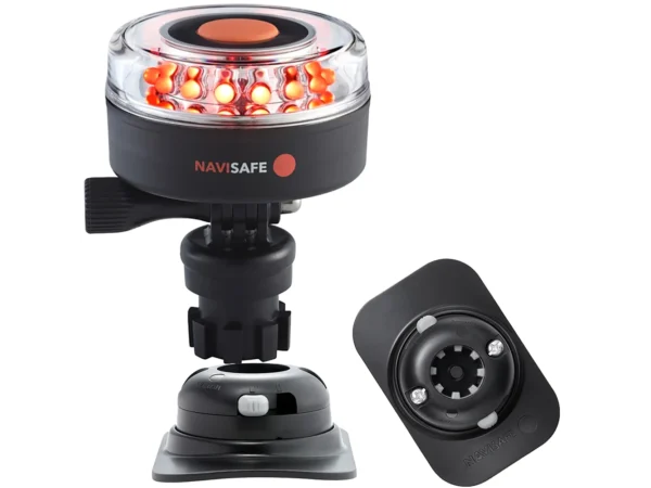 Navisafe Navilight All RED 360° 2NM w/Navimount Base & RIB Mount - Black