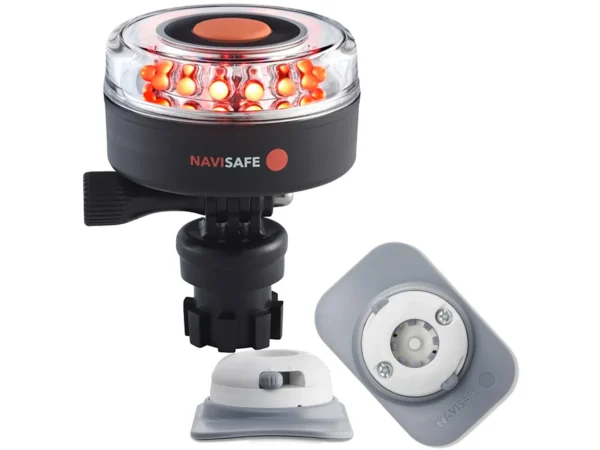 Navisafe Navilight All RED 360° 2NM w/Navimount Base & RIB Mount - White