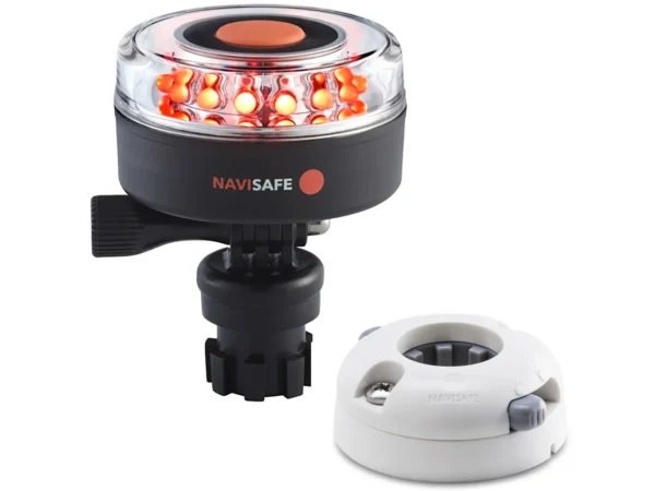 Navisafe Navilight All RED 360° 2NM w/Navimount Base & Horizontal Mount - White