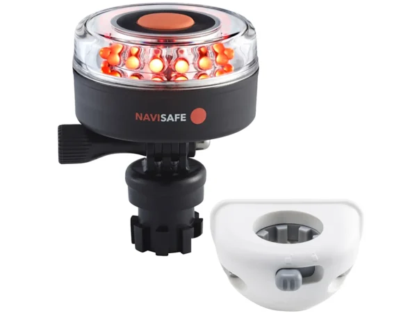 Navisafe Navilight All RED 360° 2NM w/Navimount Base & Vertical Mount - White