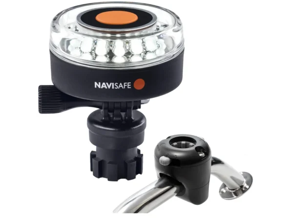 Navisafe Navilight 360° 2NM White w/Navimount Base & Rail Mount - Black