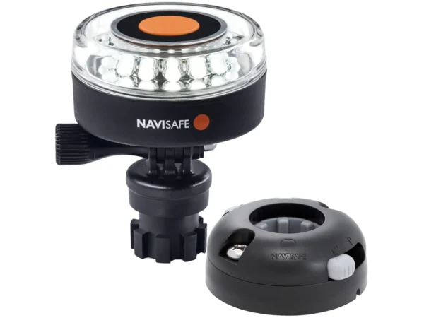 Navisafe Navilight 360° 2NM White w/Navimount Base & Horizontal Mount - Black