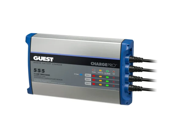 Guest On-Board Battery Charger 15A / 12V - 3 Bank - 120V Input