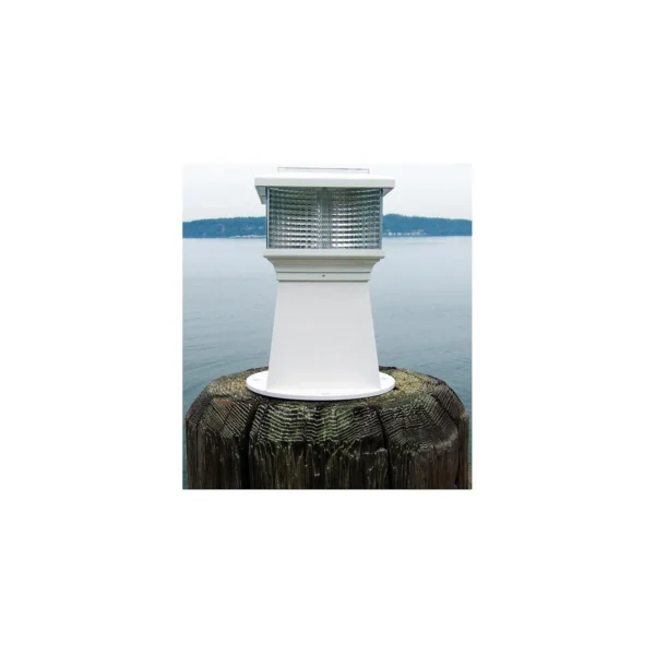 Dock Edge Solar Rechargeable Piling Light With Replaceable Battery