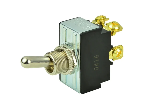 BEP DPST Chrome Plated Toggle Switch - OFF/ON