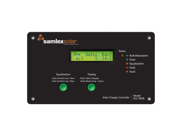 Samlex Flush Mount Solar Charge Controller w/LCD Display - 30A