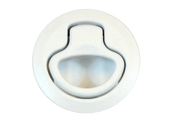 Southco Flush Pull Latch - Pull To Open - Non-Locking White Plastic