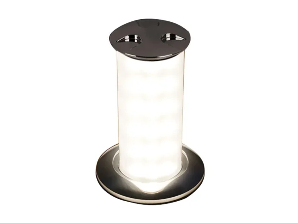 Quick Secret 6W Retractable Lamp w/Automatic Switch IP66 Mirrored Chrome Finish - Warm White LED