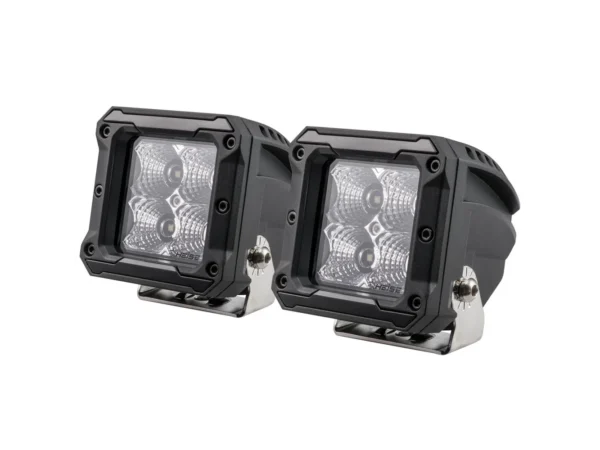 HEISE 4 LED Cube Light - Flood - 3" - 2 Pack