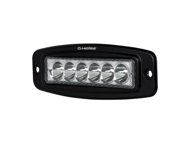 HEISE 6 LED Single Row Driving Light - Flush Mount