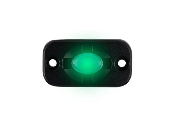 HEISE Auxiliary Accent Lighting Pod - 1.5" x 3" - Black/Green