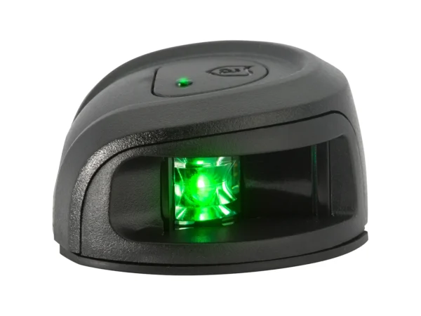 Attwood LightArmor Deck Mount Navigation Light - Black Composite - Starboard (green) - 2NM - Image 2