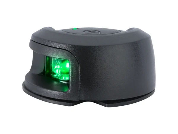 Attwood LightArmor Deck Mount Navigation Light - Black Composite - Starboard (green) - 2NM