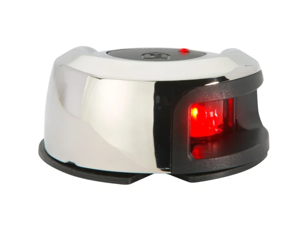 Attwood LightArmor Deck Mount Navigation Light - Stainless Steel - Port (red) - 2NM