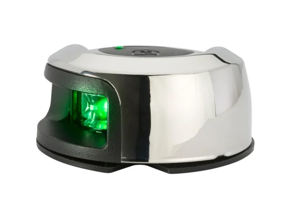 Attwood LightArmor Deck Mount Navigation Light - Stainless Steel - Starboard (green) - 2NM