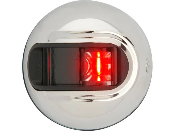 Attwood LightArmor Vertical Surface Mount Navigation Light - Port (red) - Stainless Steel - 2NM