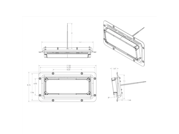 Lumitec Maxillume tr150 LED Flood Light - Recessed Mount - Image 2