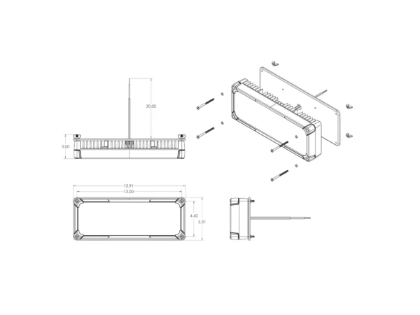 Lumitec Maxillume tr150 LED Flood Light - Surface Mount - Image 2