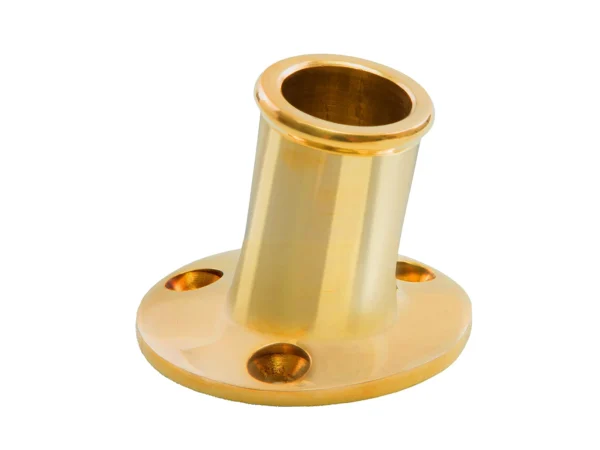 Whitecap Top-Mounted Flag Pole Socket Polished Brass - 3/4" ID