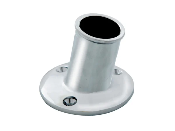 Whitecap Top-Mounted Flag Pole Socket CP/Brass - 1" ID