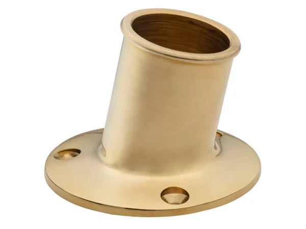 Whitecap Top-Mounted Flag Pole Socket - Polished Brass - 1-1/4" ID