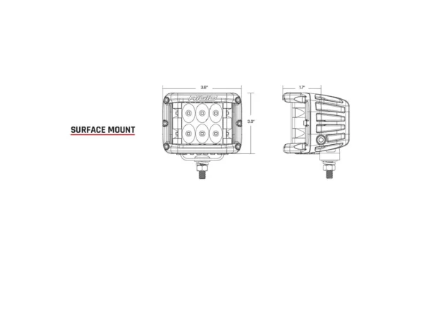 RIGID Industries D-SS Series PRO Flood Surface Mount - Black - Image 2