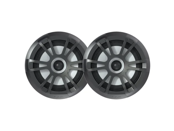 Fusion EL-FL651SPG EL Series Full Range Shallow Mount Marine Grey Speakers - 6.5" w/ LED Lights