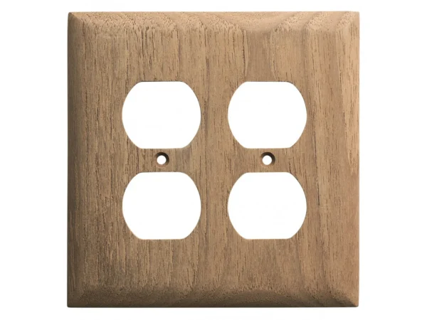 Whitecap Teak 2-Duplex/Receptacle Cover Plate