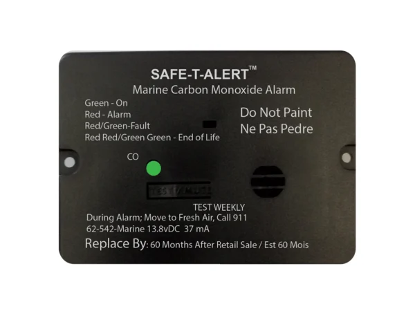 Safe-T-Alert 62 Series Carbon Monoxide Alarm w/Relay - 12V - 62-542-R-Marine - Flush Mount - Black