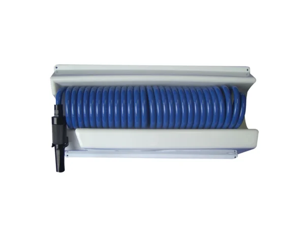 Whitecap 25' Blue Coiled Hose w/Mounting Case