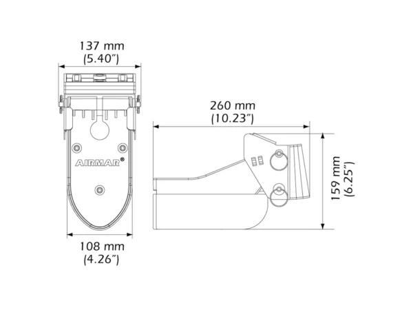 Airmar TM185C-HW High Frequency Wide Beam CHIRP Transom Mount 14-Pin Transducer f/Humminbird - Image 3