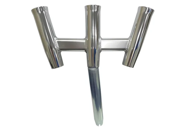 Tigress GS Trident Rod Holder - Bent Butt - Polished Aluminum