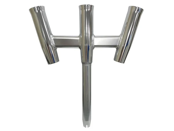 Tigress GS Trident Rod Holder - Straight Butt - Polished Alumunim