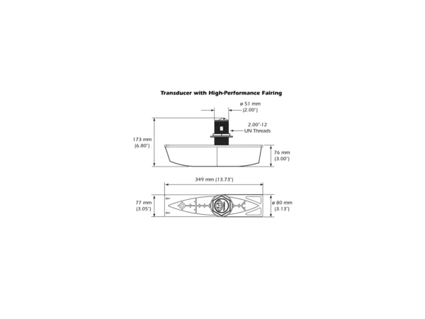 Airmar B785C-M CHIRP Bronze Thru-Hull w/Fairing Block - 600W - Image 2