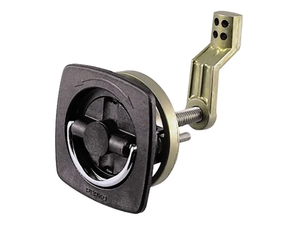 Perko Flush Latch - Non-Locking - 2.5" x 2.5" w/Offset Cam Bar & Flexible Polymer Strike