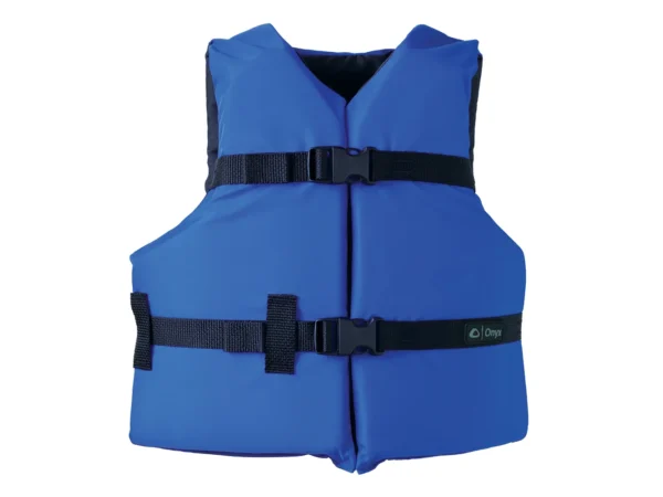 Onyx Nylon General Purpose Life Jacket - Youth 50-90lbs - Blue