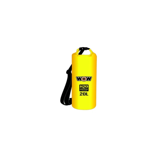 WOW H2O Proof Drybag w/Shoulder Strap, 20L Yellow