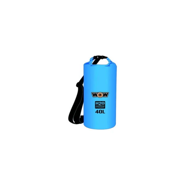 WOW H2O Proof Drybag w/Shoulder Strap, 40L Blue