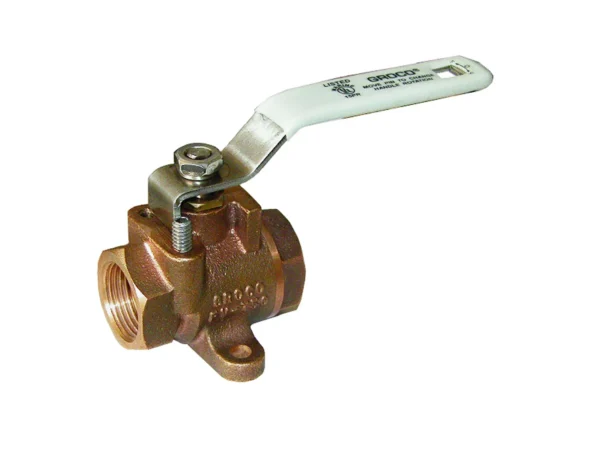 GROCO 1/4" NPT Bronze Inline Fuel Valve