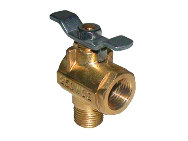 GROCO 1/2" NPT 90° Bronze Fuel Valve