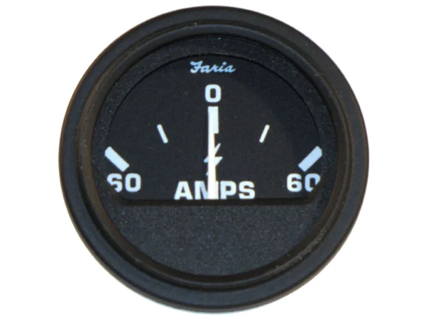 Faria 2" Heavy-Duty Ammeter (60-0-60) - Black