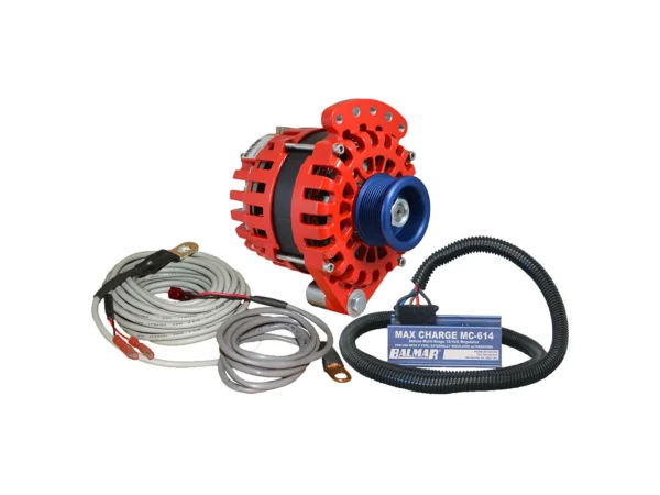 Balmar Alternator 1-2" Single Foot J10 Serpentine Pulley Regulator & Temp Sensor - 170A Kit - 12V