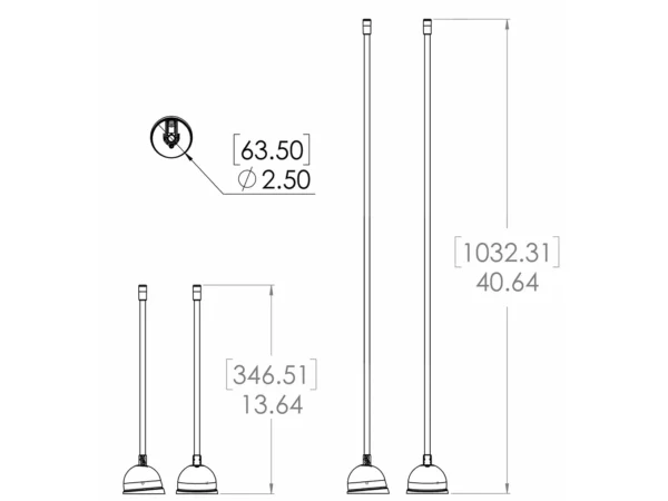 Lumitec Contour Anchor Light - 39" - Black Shaft White Base - Image 4