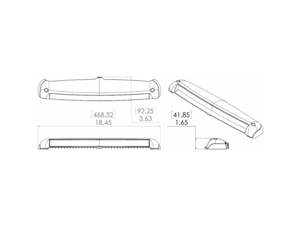 Lumitec Razor Light Bar - Spot - Flush Mount - White - Image 3