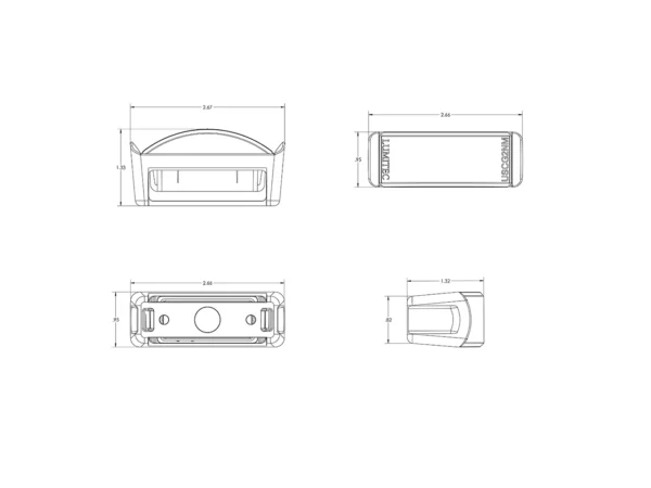 Lumitec Contour Series Inset Navigation Light - Port Red - Image 2