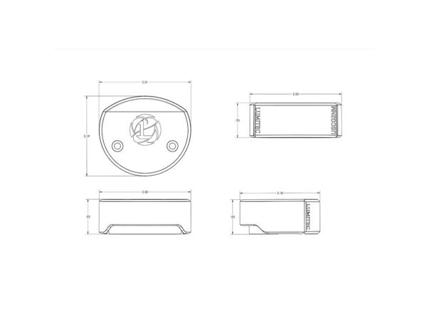 Lumitec Surface Mount Navigation Light - Composite - Port Red - Image 2