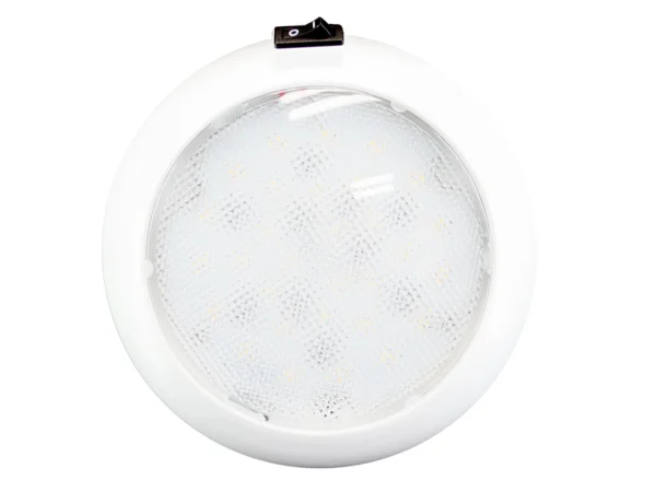 Innovative Lighting 5.5" Round Some Light - White/Red LED w/Switch - White Housing