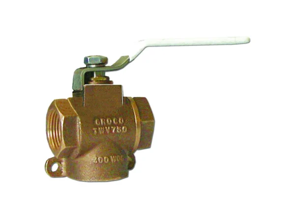 GROCO 3/4" NPT Bronze 3-Way Valve