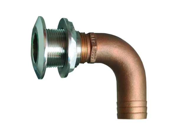 GROCO 3/4" 90 Degree Hose Thru-Hull Fitting