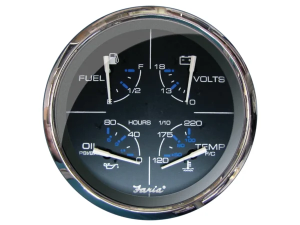 Faria Chesapeake Black 5" Multifunction Gauge